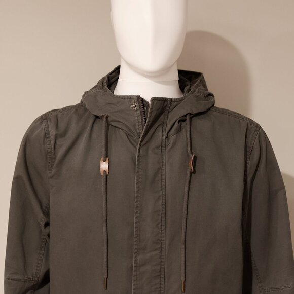 Men's American Rag 100% Cotton Parka Hooded Jacket Gray Perfect Condition Size M - Picture 3 of 7